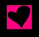 Black w/ pink- Heart