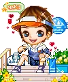 boy sitting on stairway