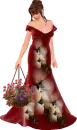 a woman in a glitter dress