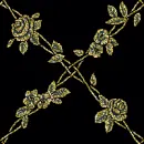 Black Rose with gold glitters