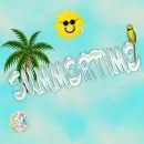 Summertime tile background