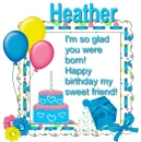 Glad you were born - Heather