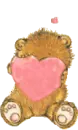 Bear holding a heart