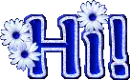 Hi with flowers