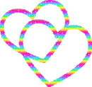 Rainbow hearts