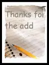 Thanks for the Add