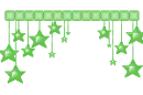 Green Stars Hanging