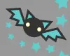 Black n' cyan Bat