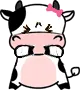 Cow shyly