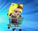 Girl races in a cart