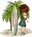 Girl with surfboard - Robbie