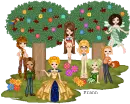 Dolls at the garden