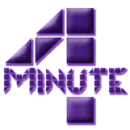 LOGO 4MINUTE PURPLE EMBOSS