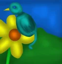 Bird on flower