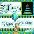 Happy Birthday - Fran - aug bir