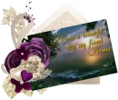 Purple postcard - Kenia