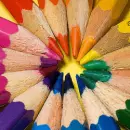 rainbow colored pencils