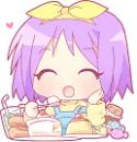 anime girl eating