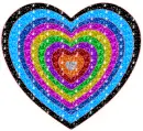 heart in various colors
