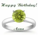 Peridot ring for Anna's Birthday
