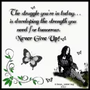 Strength For Tomorrow - Girl - Butterflies