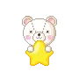white bear with star