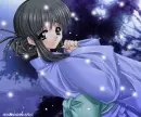 Girl in snow