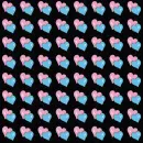 Blue and Pink Hearts Background