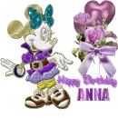 Glitter Text-Happy Birthday Anna