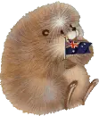 Hedgehog holding United States flag