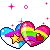 rainbow hearts