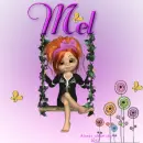 Mel - Girl Swing - Flowers
