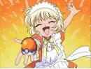 Pudding holding a pokeball