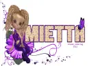 Mietta - Girl On Purple Flower - Butterfly