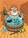 Frosty melts in Jacuzzi