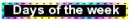 Days of the week - days - ggr