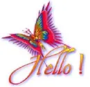Hello with butterfly