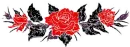 Red roses & black leaves - div