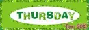 Thursday - days