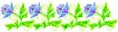 blue flowers - div