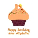 Autumn birthday cupcake for Migdalia