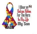 I wear an Autism Ribbon for my son-Tabitha