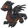 dark dragon sitting down