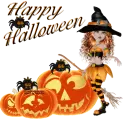 Happy Halloween/girl,spiders