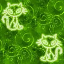 Halloween Kitties-Seamless tile background