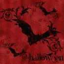 Red Halloween bats-Seamless tile Background