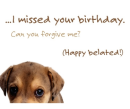 belated birthday