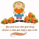 Heart Is Open To Life - Girl - Pumpkins