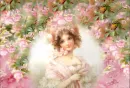 Spring flowers and Lady