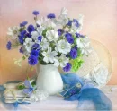 Blue and White